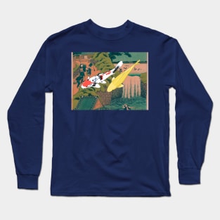 Nishiki Koi Carp - Waterfall Japan Long Sleeve T-Shirt